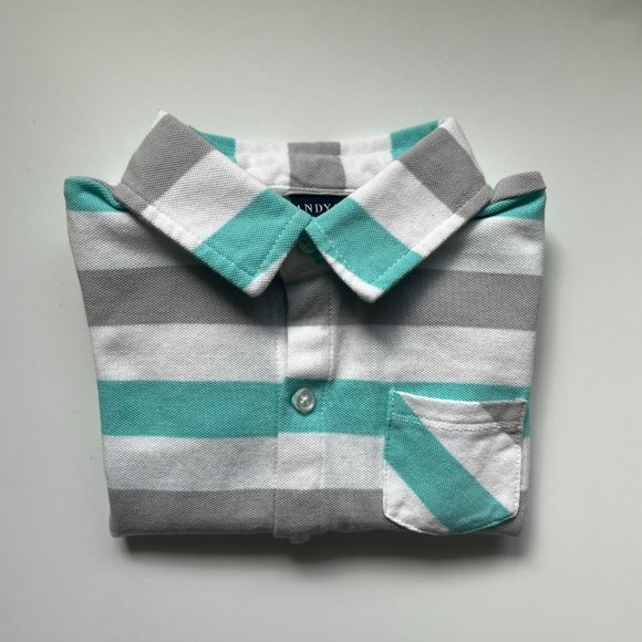 Andy & Evan Toddler Boys Stripped Polo Dress shirt - 3T - Picture 4 of 4